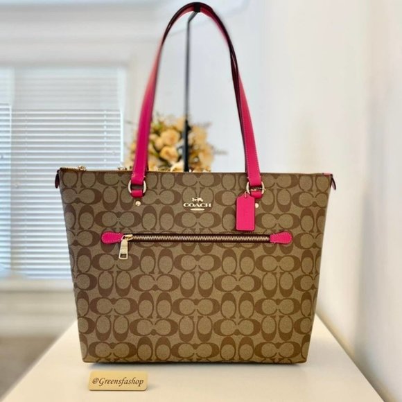 Coach Purse & wallet Gallery Tote Shoulder Bag In Signature Canvas - Picture 3 of 12